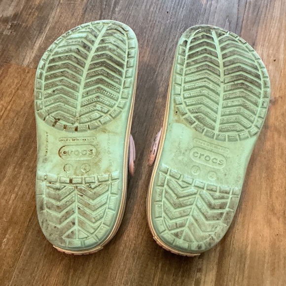 CROCS Kids Light Blue and Peach Sandals - Picture 5 of 5